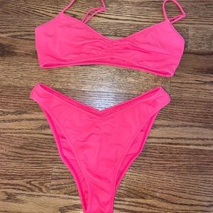 Pink bikini set